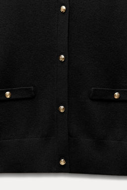 PLAIN KNIT CARDIGAN WITH GOLD BUTTONS - Zara фото 9