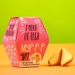 Цена за 2 шт. Печенье с предсказанием У меня от тебя мурчит, 1 шт.