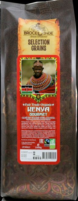 CAFE DE BROCELIANDE. Kenya (зерновой) 1 кг. мягкая упаковка ФРАНЦИЯ