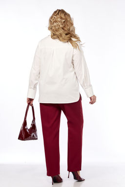 Костюм Элль стиль 2343 молочный/бордовый  фото 5