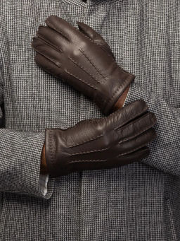 Перчатки мужские 100% ш HS626 d.brown - Eleganzza фото 4