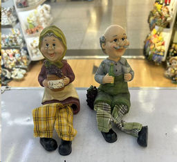 Фигурка Бабушка, Дедушка висячие ножки 13 см / YG772 /уп 2/96/