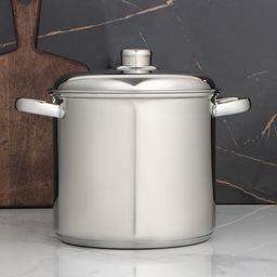 Кастрюля Magistro Grande, 5.5 л, металлическая крышка, капсульное дно, индукция, нержавеющая сталь  фото 9