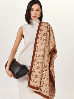 в составе ШЕРСТЬ  и КАШЕМИР Большой, мягкий, теплый  двусторонний палантин - Tantino фото 5