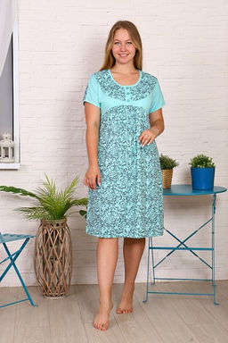 Сорочка на пуговицах, ментол, вензеля (678-2) - Плиона фото 3