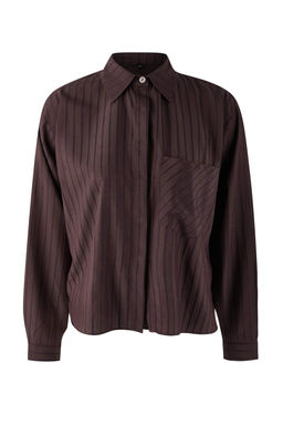 Kahverengi Cizgili Oversize Dokuma Gomlek TWOAW26GO00138 - Trendyolmilla фото 5