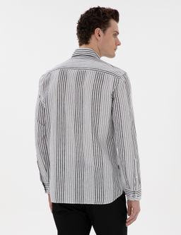 Рубашка Pierre Cardin Regular Fit Izgili черная с длинным рукавом