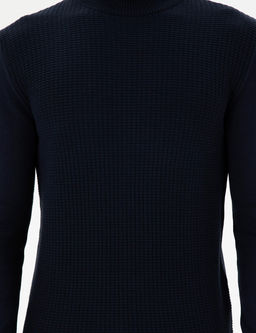 Erkek Slim Fit Yar_m Bal_k__ Yaka Lacivert Kazak - U.s. polo assn фото 6