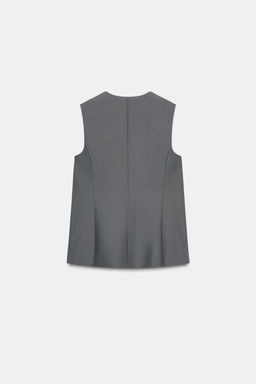 LONG DOUBLE-BREASTED WAISTCOAT - Zara фото 7