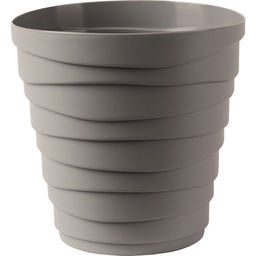 Цена за 2 шт. Кашпо для цветов пластиковое 1,4л d-14,5см "Бархан" Серый жемчуг