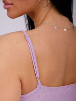 Пижама "Ажур 5" лаванда, рибана