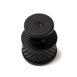 Ручка-кнопка мебельная CAPPIO PK104, d=25 мм, пластик, черный, 8 шт. TMP .