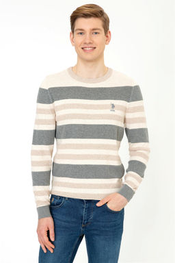 Мужской серый меланжевый свитер Неожиданная скидка в корзине