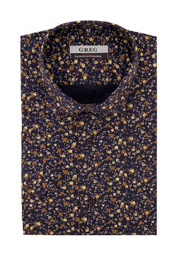 Сорочка мужская короткий рукав GREG 253/107/5432/KZS STRETCH  фото 2