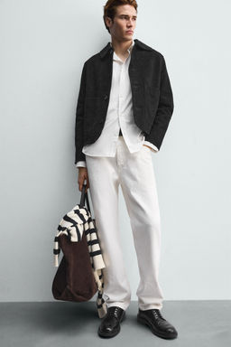SPLIT SUEDE LEATHER JACKET - Zara фото 6