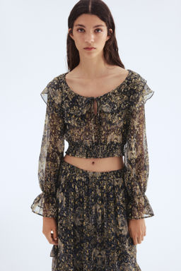 Blusa fruncida de gasa - H&m фото 6