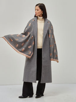 В составе шерсть ! теплый двусторонний палантин - Tantino фото 7