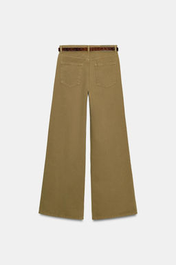 JEANS Z1975 WIDE LEG CINTUR?N / Khaki - Zara фото 8