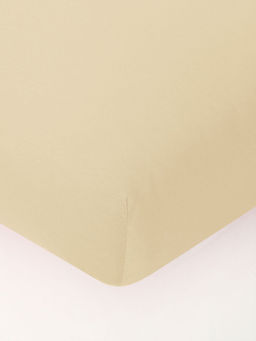 Простыня трикотажная на резинке - Беж 90х200х20