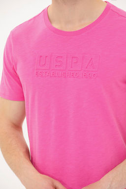Мужская розовая футболка с круглым вырезом - U.s. polo assn фото 21