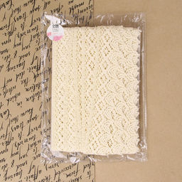 Кружево вязаное, 40 мм × 10 ± 1 м, цвет бежевый