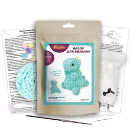 Набор для вязания Miadolla AMG-MN-0139 Динозаврик (велюр)  фото 5