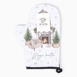 Цена за 2 шт. Варежка-прихватка Magic winter 20×28 см, саржа, 100% х/л, ватин 250 г/м²