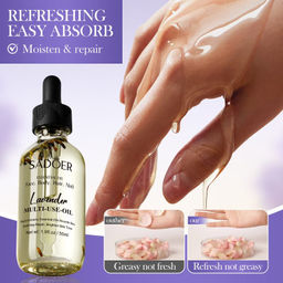 SADOER Масло лаванды для лица, тела, волос, ногтей, 55мл. фото 8