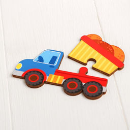 Головоломка пазл из крупных деталей Транспорт - Лесная мастерская фото 3