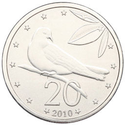 Монета 20 центов 2010 года Острова Кука