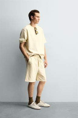 BERMUDA JOGGER ESTRUCTURA / Mantequilla - Zara фото 4