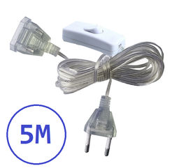 Удлинитель для гирлянды с кнопкой вкл/выкл 5метров, европейский стандарт - Super bat фото 4