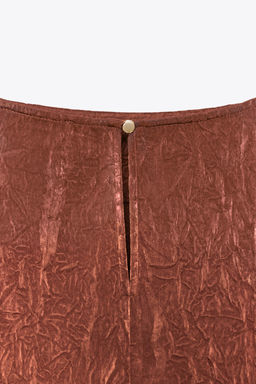 CRINKLED EFFECT SATIN TOP - Zara фото 8