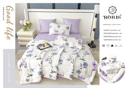 Одеяло Boris с простыней и наволочками Двухсторонний Страйп-сатин ODBORDSS015 Евро