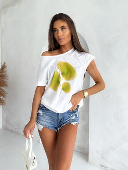 Блуза Nika.PL Emi-22 бело-зеленый