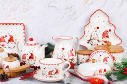 Набор 3 кружек 350 мл 11,5*9*9,5 см Весёлые гномики бочонок - Elan gallery фото 6