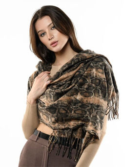 Яркий палантин с анималистичным принтом - Pretty mania фото 11