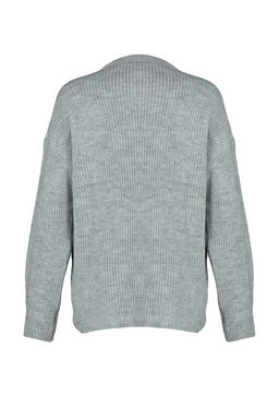 Tas Genis Kal?p Couple Yumusak Dokulu Basic Triko Kazak TWOAW20FV0142 - Trendyolmilla фото 12