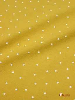 Теплый хлопок Россыпь гороха на горчичном, ш.1.5м, хлопок-100%, 160гр/м.кв