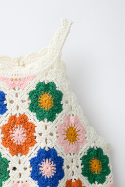 TOP PUNTO CROCHET FLORES / Multicolor - Zara фото 5