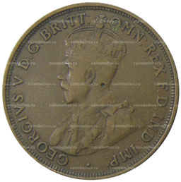 Монета 1 пенни 1921 года Австралия