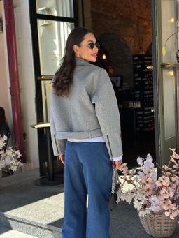 Куртка AURA 7048-176 серый меланж фото 6