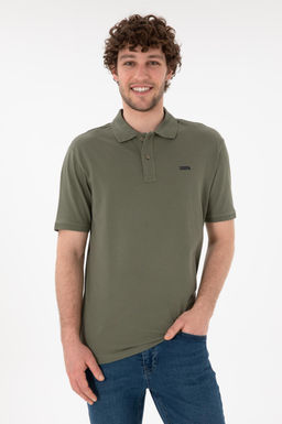 Футболка-поло U.S. Polo Assn Regular Fit темно-хаки из хлопка