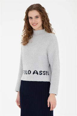 Женский свитер из каменного меланжа