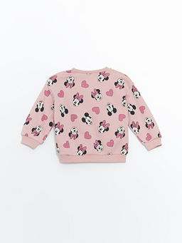 Bisiklet Yaka Minnie Mouse Bask?l? Kal?n K?z ?ocuk Sweatshirt - Waikiki фото 3