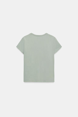 CAMISETA ALGOD?N MANGA CORTA / Azul claro