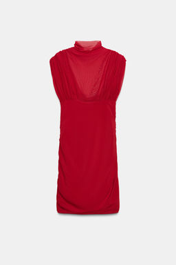 SHORT MESH DRESS WITH MATCHING DETAIL - Zara фото 7