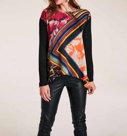 Блузка, черная