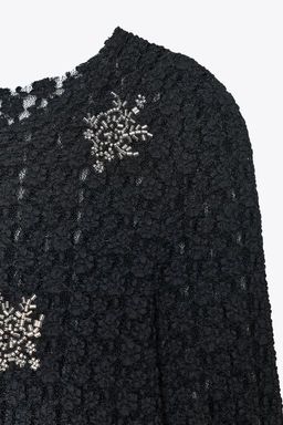BEADED LACE TOP