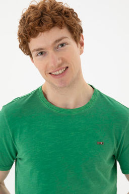 Мужская зеленая базовая футболка - U.s. polo assn фото 2